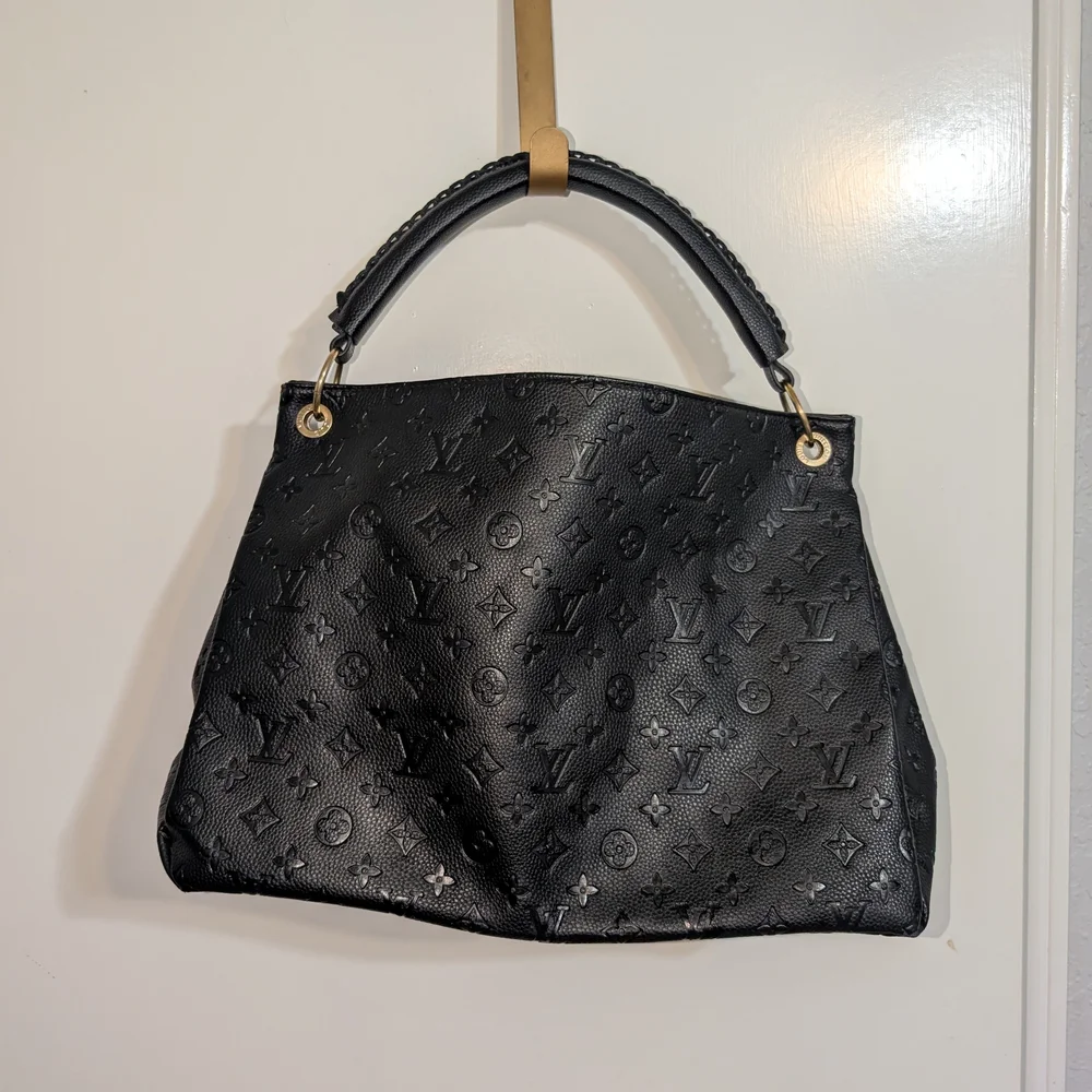 Louis Vuitton Black Embossed Leather Tote - Picture 2 of 6